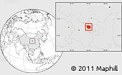 Blank Location Map of Haiyuan, highlighted country