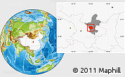 Physical Location Map of Haiyuan, highlighted country, highlighted parent region
