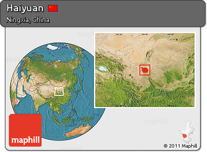 Satellite Location Map of Haiyuan
