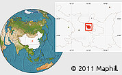 Satellite Location Map of Haiyuan, highlighted country