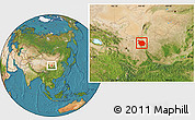 Satellite Location Map of Haiyuan