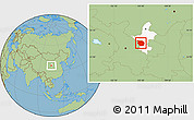 Savanna Style Location Map of Haiyuan, highlighted parent region