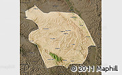 Satellite Map of Haiyuan, darken