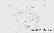 Silver Style Map of Haiyuan, single color outside