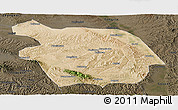 Satellite Panoramic Map of Haiyuan, darken