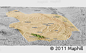 Satellite Panoramic Map of Haiyuan, desaturated