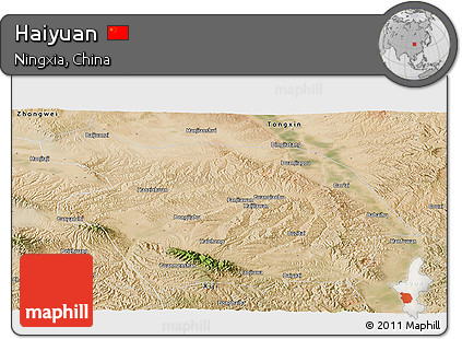 Satellite Panoramic Map of Haiyuan