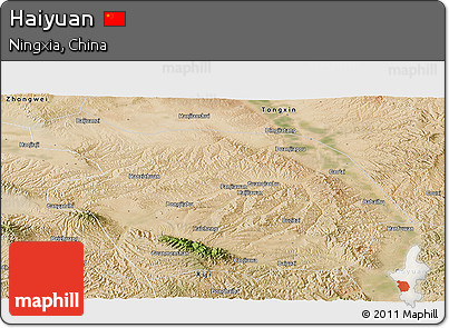 Satellite Panoramic Map of Haiyuan