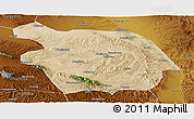 Satellite Panoramic Map of Haiyuan, physical outside