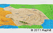 Satellite Panoramic Map of Haiyuan, political outside