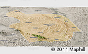 Satellite Panoramic Map of Haiyuan, semi-desaturated