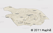 Shaded Relief Panoramic Map of Haiyuan, cropped outside