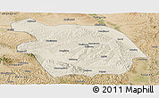 Shaded Relief Panoramic Map of Haiyuan, satellite outside