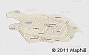 Shaded Relief Panoramic Map of Haiyuan, single color outside