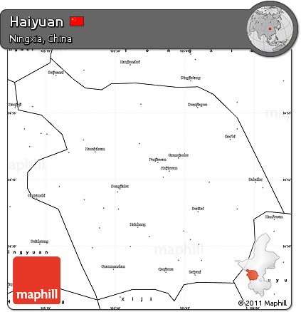 Blank Simple Map of Haiyuan
