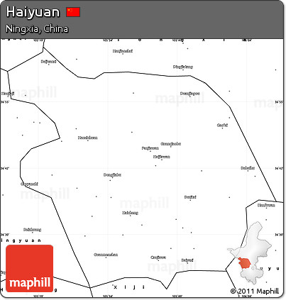 Blank Simple Map of Haiyuan