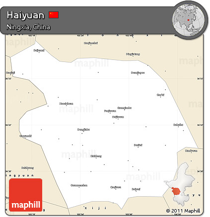 Classic Style Simple Map of Haiyuan