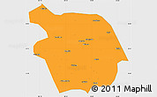 Political Simple Map of Haiyuan, single color outside