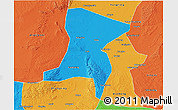 Political 3D Map of Qingtongxia