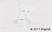 Silver Style 3D Map of Qingtongxia, single color outside