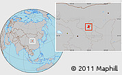 Gray Location Map of Qingtongxia