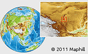 Physical Location Map of Qingtongxia