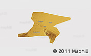Physical Panoramic Map of Qingtongxia, cropped outside