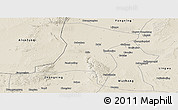 Shaded Relief Panoramic Map of Qingtongxia