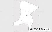 Silver Style Simple Map of Qingtongxia, cropped outside