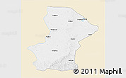 Classic Style 3D Map of Yanchi, single color outside