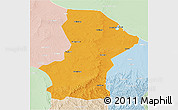 Political 3D Map of Yanchi, lighten