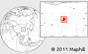 Blank Location Map of Yanchi