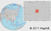 Gray Location Map of Yanchi