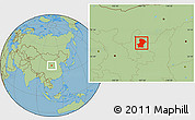 Savanna Style Location Map of Yanchi