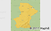 Savanna Style Map of Yanchi, single color outside