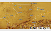 Physical Panoramic Map of Yanchi