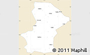 Classic Style Simple Map of Yanchi, single color outside