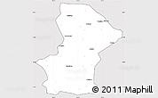 Silver Style Simple Map of Yanchi, cropped outside