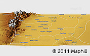 Physical Panoramic Map of Yinchuan Shiqu