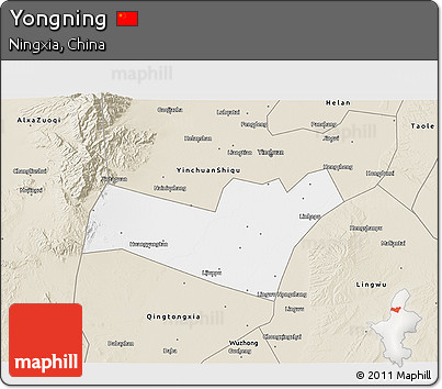 Classic Style 3D Map of Yongning