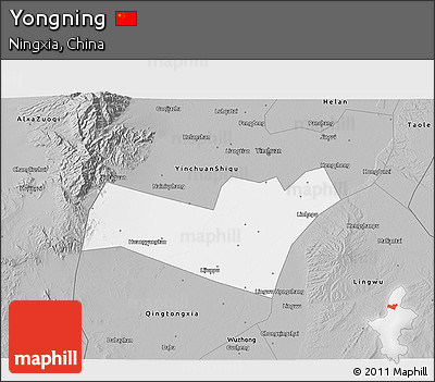 Gray 3D Map of Yongning