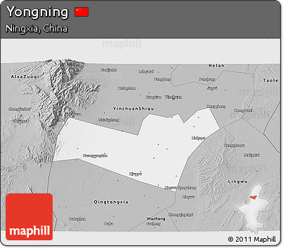 Gray 3D Map of Yongning