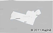 Gray 3D Map of Yongning, single color outside