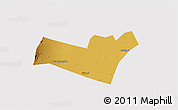 Physical 3D Map of Yongning, cropped outside