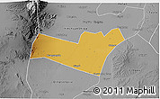 Physical 3D Map of Yongning, desaturated