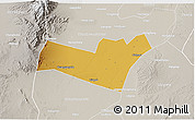Physical 3D Map of Yongning, lighten, semi-desaturated
