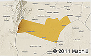 Physical 3D Map of Yongning, shaded relief outside