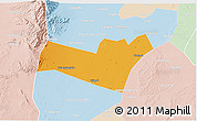 Political 3D Map of Yongning, lighten