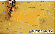 Political 3D Map of Yongning, physical outside