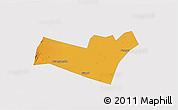 Political 3D Map of Yongning, single color outside
